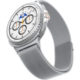 Curea smartwatch pentru Samsung Galaxy Watch9/Watch8 40mm/44mm/Watch8 Classic, Spigen Metal Fit, Argintie