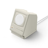 Suport pentru Apple Watch, Spigen Classic LS Stone, Management cabluri, Unghi 65°, Design retro, Crem