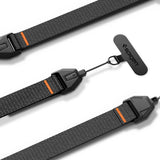 Snur telefon Spigen Wrist Lanyard Strap + ConTag, reglaj automat, buton Quick-Release, Negru
