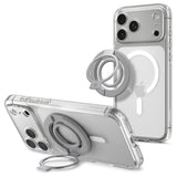Suport de telefon cu inel, Spigen Phone Ring Dual Pop MagSafe S AMP11736, Magnetic, Silicon, Gri