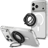 Suport telefon cu inel Spigen Phone Ring Dual Pop MagSafe S AMP11735, silicon, magnetic, Negru