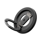 Suport telefon Spigen O-Mag OM108 Mag Fit+, rotire 360°, Negru