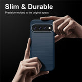 Husă pentru Google Pixel 11 Pro XL, Techsuit Carbon Silicone, Albastră