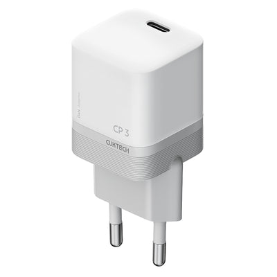 Încărcător Cuktech AC301, GaN, Type-C, cu cablu USB-C inclus, 40W, Alb
