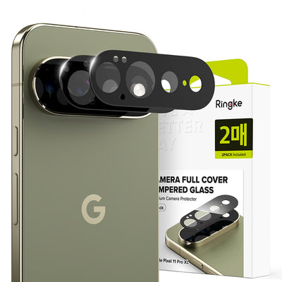 Folie pentru camera Google Pixel 11 Pro XL, Ringke Camera Full Cover Glass, pachet 2 bucăți, Neagră