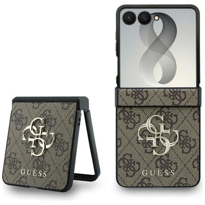 Husă pentru Samsung Galaxy Z Flip8, Guess Hardcase 4G Big Logo, Maro