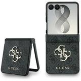 Husă pentru Samsung Galaxy Z Flip8, Guess Hardcase 4G Big Logo, Neagră