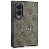 Husă pentru Samsung Galaxy Z Fold8, Guess 4G Leather Classic MagSafe, Maro