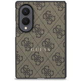 Husă pentru Samsung Galaxy Z Fold8, Guess 4G Leather Classic MagSafe, Maro