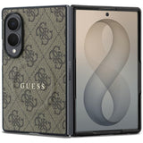 Husă pentru Samsung Galaxy Z Fold8, Guess 4G Leather Classic MagSafe, Maro