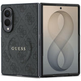 Husă pentru Samsung Galaxy Z Fold8, Guess 4G Leather Classic MagSafe, Neagră