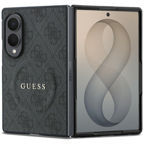 Husă pentru Samsung Galaxy Z Fold8, Guess 4G Leather Classic MagSafe, Neagră