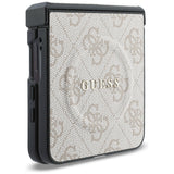 Husă pentru Samsung Galaxy Z Flip8, Guess 4G Leather Classic MagSafe, Roz
