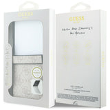 Husă pentru Samsung Galaxy Z Flip8, Guess 4G Leather Classic MagSafe, Roz