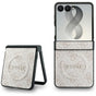 Husă pentru Samsung Galaxy Z Flip8, Guess 4G Leather Classic MagSafe, Roz