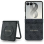 Husă pentru Samsung Galaxy Z Flip8, Guess 4G Leather Classic MagSafe, Neagră