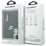 Husă pentru Samsung Galaxy Z Fold8, Karl Lagerfeld Leather Karl & Choupette Head Pin, Coral