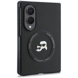 Husă pentru Samsung Galaxy Z Fold8, Karl Lagerfeld Leather Karl & Choupette Head Pin, Coral