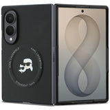 Husă pentru Samsung Galaxy Z Fold8, Karl Lagerfeld Leather Karl & Choupette Head Pin, Coral