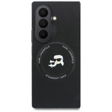 Husă pentru Samsung Galaxy Z Fold8 Ultra, Karl Lagerfeld Hardcase Leather Karl & Choupette Head Pin, Coral