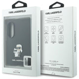 Husă pentru Samsung Galaxy Z Fold8, Karl Lagerfeld Saffiano Karl & Choupette Metal Pin, Gri