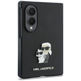 Husă pentru Samsung Galaxy Z Fold8, Karl Lagerfeld Saffiano Karl & Choupette Metal Pin, Gri