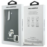 Husă pentru Samsung Galaxy Z Fold8 Ultra, Karl Lagerfeld Saffiano Karl & Choupette Metal Pin, Gri