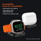 Suport încărcător pentru Apple Watch, Spigen Rugged Armor, Negru
