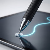 Stylus Pen Techsuit JC02-2, Aluminiu, compatibil Android, iOS, Microsoft, Negru