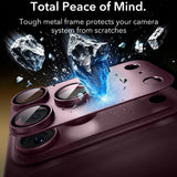 Folie protectie camera pentru iPhone 18 Pro Max, ESR Armorite Pro, Bordo