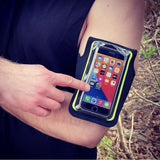 Techsuit Sports Armband (TH10), cu Velcro, pentru Phones, max 6.5, Gray / Alb