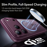Husă pentru iPhone 18 Pro / iPhone 17 Pro, ESR Classic Hybrid HaloLock, Bordo mat