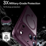 Husă pentru iPhone 18 Pro / iPhone 17 Pro, ESR Classic Hybrid HaloLock, Bordo mat