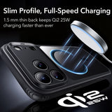 Husă pentru iPhone 17 Pro Max / iPhone 18 Pro Max, ESR Classic Hybrid HaloLock, Transparentă Neagră