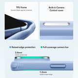 Husă pentru iPhone 17 Pro / iPhone 18 Pro, ESR Classic Hybrid HaloLock Kickstand, Albastru deschis mat