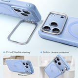 Husă pentru iPhone 17 Pro / iPhone 18 Pro, ESR Classic Hybrid HaloLock Kickstand, Albastru deschis mat