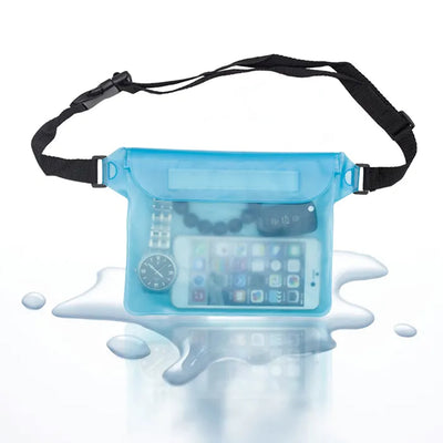 Techsuit Waterproof Pouch, Universal Silicone Big Bag pentru Accessories, Albastru