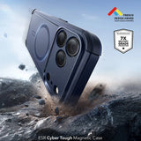 Husă pentru iPhone 17 Pro / iPhone 18 Pro, ESR Cyber HaloLock, Albastră