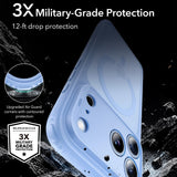 Husă pentru iPhone 18 Pro / iPhone 17 Pro, ESR Classic Hybrid HaloLock, Albastru deschis mat