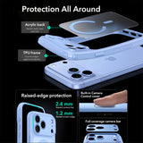 Husă pentru iPhone 18 Pro / iPhone 17 Pro, ESR Classic Hybrid HaloLock, Albastru deschis mat