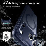 Husă pentru iPhone 18 Pro / iPhone 17 Pro, ESR Classic Hybrid HaloLock, Albastru frosted