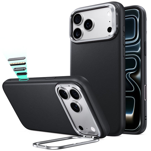 Husă pentru iPhone 17 Pro Max / iPhone 18 Pro Max, ESR Atelier Magnetic Kickstand, Neagră