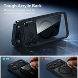 Husă pentru iPhone 17 Pro Max / iPhone 18 Pro Max, ESR Classic Hybrid HaloLock cu protecție ecran, Transparentă-Neagră