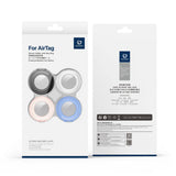 Husă pentru Apple AirTag, Dux Ducis PC Secure Holder, rezistentă la apă, set 4 bucăți, Negru / Alb / Albastru / Roz