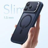 Husa telefon pentru iPhone 17 Pro / iPhone 18 Pro, ESR Classic Hybrid HaloLock Kickstand, Albastru frost
