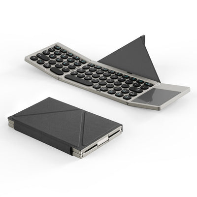 Tastatură wireless Dux Ducis Keyboard Fold-Style, Bluetooth 5.2, USB-C, 180mAh, Layout Engleza, Neagra
