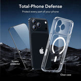 Husă pentru iPhone 17 Pro / iPhone 18 Pro, ESR Classic Hybrid HaloLock cu Folie de protecție ecran, Transparentă