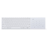 Tastatură wireless Dux Ducis LK Series, Bluetooth 5.0, USB-C, 500mAh, Layout Engleza, Alba