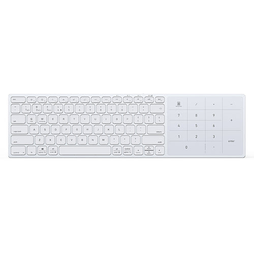 Tastatură wireless Dux Ducis LK Series, Bluetooth 5.0, USB-C, 500mAh, Layout Engleza, Alba
