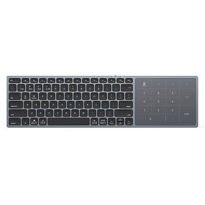 Tastatură wireless Dux Ducis LK Series, Bluetooth 5.0, USB-C, 500mAh, Layout Engleza, Neagra
